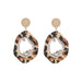 Wholesale Alloy Rhinestone Oval Leopard Acetate Earrings JDC-ES-Ruol008 Earrings 若龙 Wholesale Jewelry JoyasDeChina Joyas De China