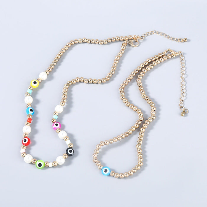 Wholesale alloy rice beads woven necklace simple beach necklace female JDC-NE-JL207 Necklaces 氿乐 Wholesale Jewelry JoyasDeChina Joyas De China