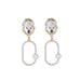 Wholesale Alloy Set Pearl Oval Hollow Hollow Hoop Earrings JDC-ES-Ruol011 Earrings 若龙 银色A6-1-5-3 Wholesale Jewelry JoyasDeChina Joyas De China