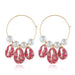 Wholesale Alloy Shell Pearl Earrings JDC-ES-Duoh009 Earrings 朵涵 rose red Wholesale Jewelry JoyasDeChina Joyas De China