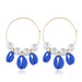 Wholesale Alloy Shell Pearl Earrings JDC-ES-Duoh009 Earrings 朵涵 royal blue Wholesale Jewelry JoyasDeChina Joyas De China