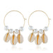 Wholesale Alloy Shell Pearl Earrings JDC-ES-Duoh009 Earrings 朵涵 white Wholesale Jewelry JoyasDeChina Joyas De China