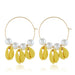 Wholesale Alloy Shell Pearl Earrings JDC-ES-Duoh009 Earrings 朵涵 yellow Wholesale Jewelry JoyasDeChina Joyas De China