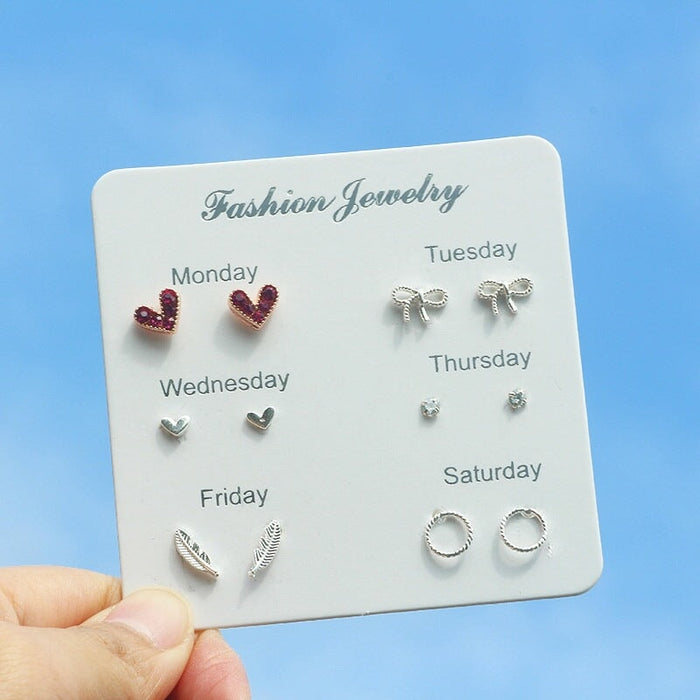 Wholesale Alloy Sweet Small Fresh Love Stud Earrings JDC-ES-Yizhong009 Earrings 怡众 05 Wholesale Jewelry JoyasDeChina Joyas De China