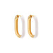 Wholesale Alloy U Shape Earrings JDC-ES-Ruol003 Earrings 若龙 White A20-1-1-5 Wholesale Jewelry JoyasDeChina Joyas De China
