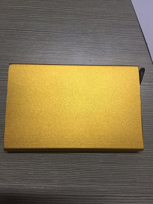 Wholesale Aluminum Alloy Credit Card Business Card Case Anti Degaussing JDC-CB-CLJ001 Card Case 春丽嘉 gold yellow Wholesale Jewelry JoyasDeChina Joyas De China