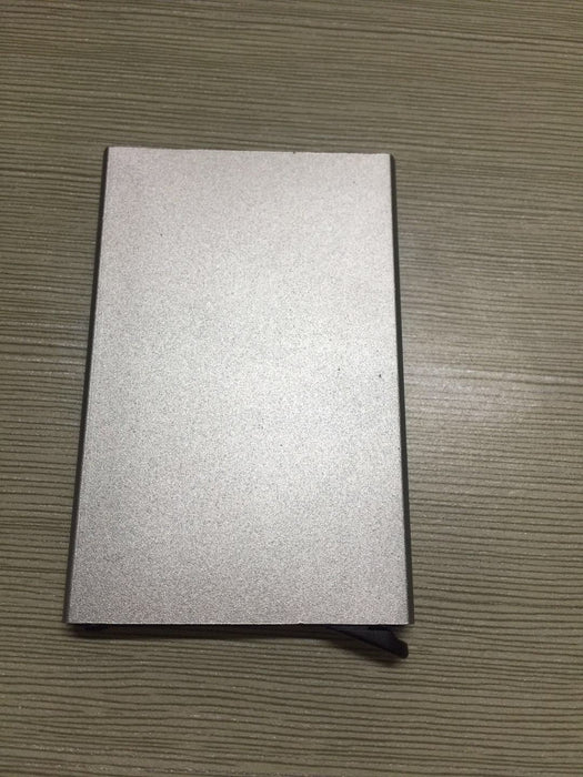 Wholesale Aluminum Alloy Credit Card Business Card Case Anti Degaussing JDC-CB-CLJ001 Card Case 春丽嘉 silver grey Wholesale Jewelry JoyasDeChina Joyas De China