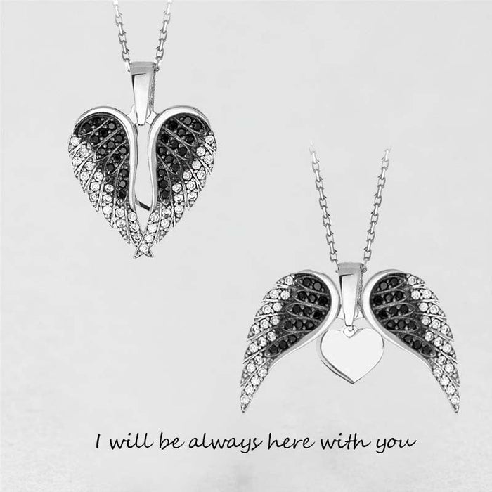 Wholesale Angel Wings Copper Necklace JDC-NE-HeMei001 和美 black Wholesale Jewelry JoyasDeChina Joyas De China