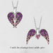 Wholesale Angel Wings Copper Necklace JDC-NE-HeMei001 和美 pink purple B Wholesale Jewelry JoyasDeChina Joyas De China