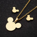 Wholesale Animal Pendant Necklace Earring Set Stainless Steel Jewelry （F）JDC-ES-SS001 Earrings 双硕 Gold / Gold Plated Wholesale Jewelry JoyasDeChina Joyas De China