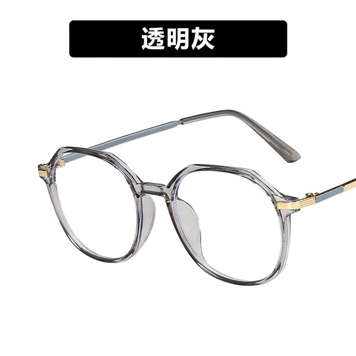 Wholesale anti blue light irregular round frame metal glasses JDC-SG-PLS011 Sunglasses 普琳丝 grey / Wholesale Jewelry JoyasDeChina Joyas De China