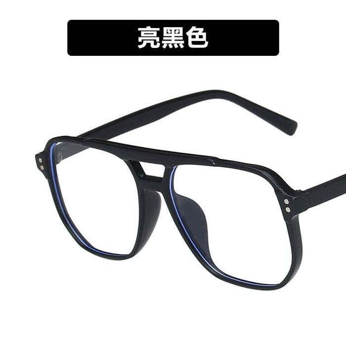 Wholesale Anti Blue Light PC Large Frame Glasses JDC-SG-PLS010 Sunglasses 普琳丝 black / Wholesale Jewelry JoyasDeChina Joyas De China