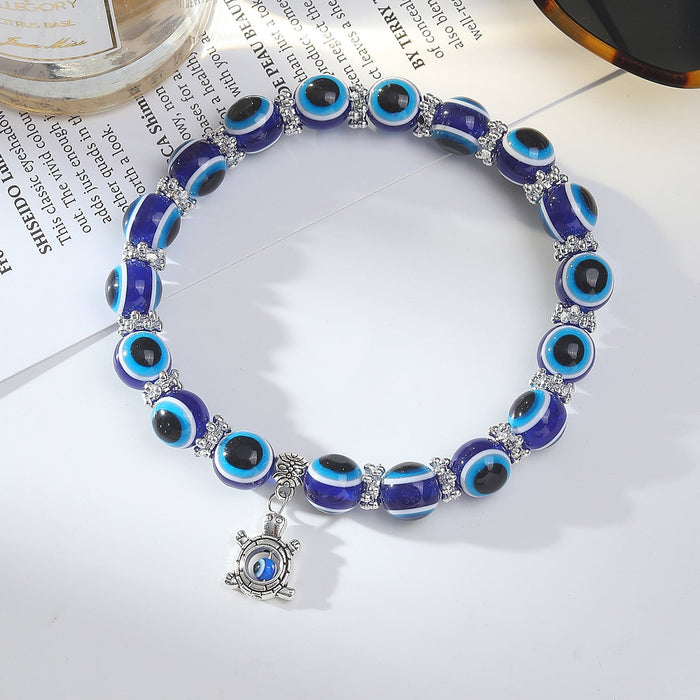Wholesale beach foot ornaments alloy Devil's Eye pendant beads tassel anklet bracelet dual-use Bracelet JoyasDeChina ADAR01-4 Wholesale Jewelry JoyasDeChina Joyas De China