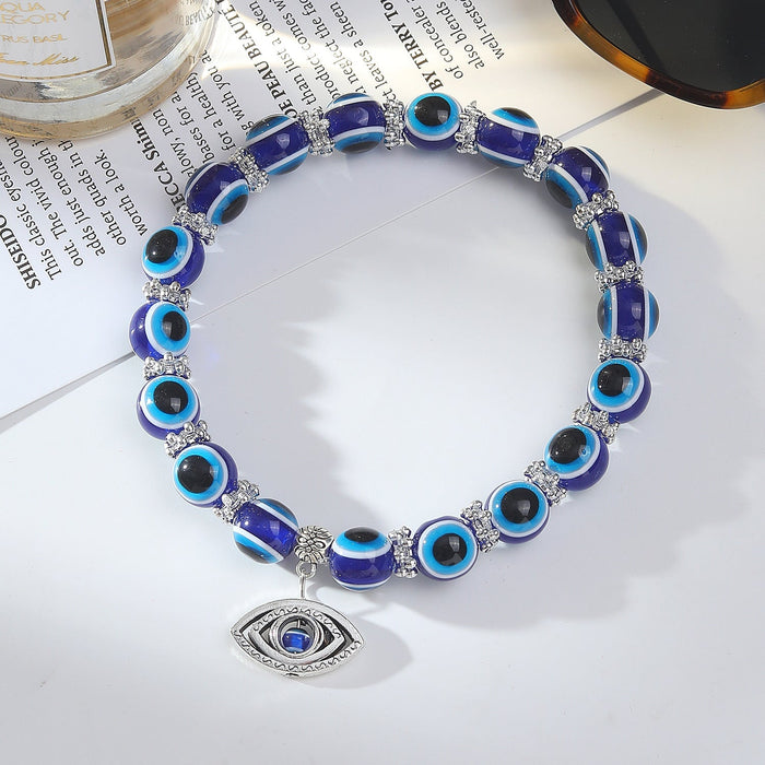 Wholesale beach foot ornaments alloy Devil's Eye pendant beads tassel anklet bracelet dual-use Bracelet JoyasDeChina ADAR01-5 Wholesale Jewelry JoyasDeChina Joyas De China