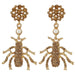 Wholesale Bee Alloy Rhinestone Earrings JDC-ES-JJ356 Earrings 聚嘉 champagne Wholesale Jewelry JoyasDeChina Joyas De China