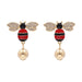 Wholesale Bee Pearl Alloy Rhinestone Earrings JDC-ES-JJ358 Earrings 聚嘉 Wholesale Jewelry JoyasDeChina Joyas De China