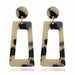 Wholesale Black and White Trapezoid Acrylic Earrings JDC-ES-SF302 Earrings 少峰 Trapezoidal hawksbill Wholesale Jewelry JoyasDeChina Joyas De China