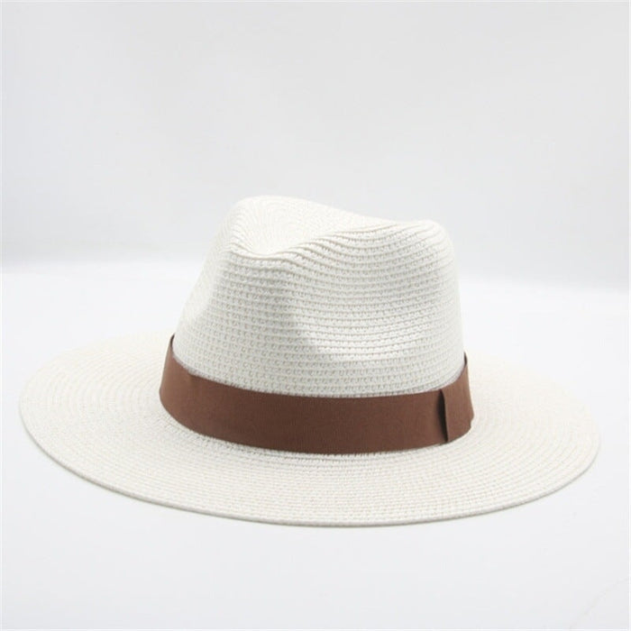 Wholesale Black Belt Outdoor Beach Straw Hat JDC-FH-Guanchuan003 Fashionhat 冠川 Wholesale Jewelry JoyasDeChina Joyas De China