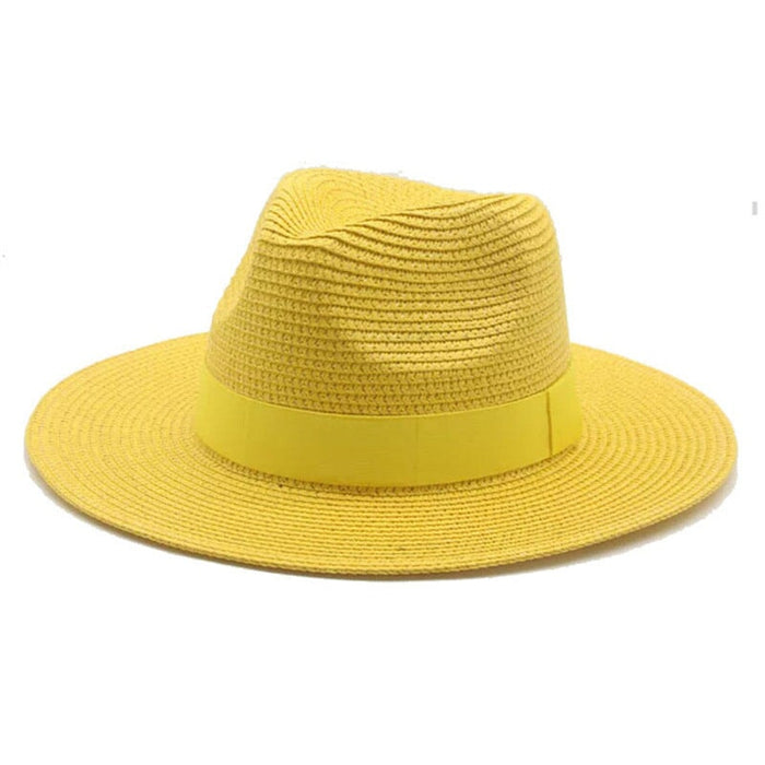 Wholesale Black Belt Outdoor Beach Straw Hat JDC-FH-Guanchuan003 Fashionhat 冠川 Wholesale Jewelry JoyasDeChina Joyas De China