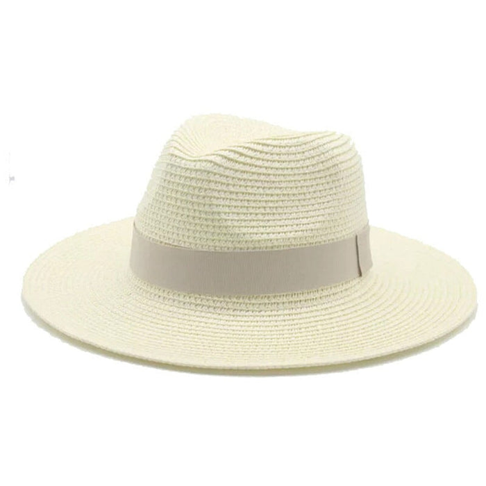 Wholesale Black Belt Outdoor Beach Straw Hat JDC-FH-Guanchuan003 Fashionhat 冠川 4 M(56-58cm) Wholesale Jewelry JoyasDeChina Joyas De China