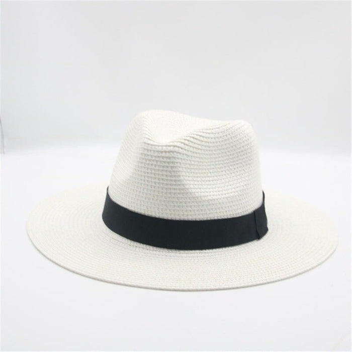 Wholesale Black Belt Outdoor Beach Straw Hat JDC-FH-Guanchuan003 Fashionhat 冠川 Wholesale Jewelry JoyasDeChina Joyas De China