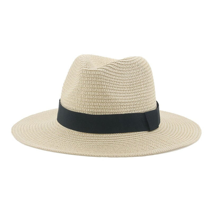 Wholesale Black Belt Outdoor Beach Straw Hat JDC-FH-Guanchuan003 Fashionhat 冠川 Wholesale Jewelry JoyasDeChina Joyas De China