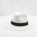 Wholesale Black Belt Outdoor Beach Straw Hat JDC-FH-Guanchuan003 Fashionhat 冠川 white M(56-58cm) Wholesale Jewelry JoyasDeChina Joyas De China