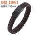 Wholesale black leather stainless steel bracelet JDC-BT-RShen001 Bracelet 日盛 165mm brown Wholesale Jewelry JoyasDeChina Joyas De China