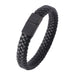 Wholesale black leather stainless steel bracelet JDC-BT-RShen001 Bracelet 日盛 Wholesale Jewelry JoyasDeChina Joyas De China