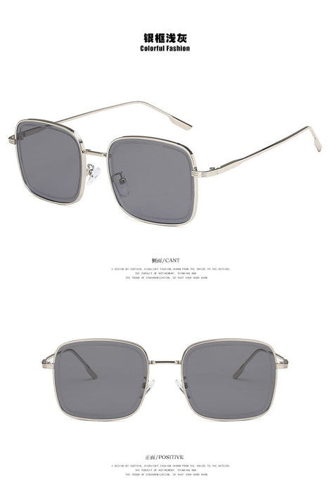 Wholesale black resin sunglasses JDC-SG-KD127 Sunglasses 珂盾 Gold frame light grey picture Wholesale Jewelry JoyasDeChina Joyas De China