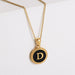 Wholesale black stainless steel gold-plated letter necklace JDC-NE-Aimi014 Necklaces 爱米萝 D Wholesale Jewelry JoyasDeChina Joyas De China