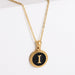 Wholesale black stainless steel gold-plated letter necklace JDC-NE-Aimi014 Necklaces 爱米萝 I Wholesale Jewelry JoyasDeChina Joyas De China