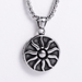 Wholesale black stainless steel sunflower Necklace JDC-NE-Aimi004 Necklaces 爱米萝 Wholesale Jewelry JoyasDeChina Joyas De China