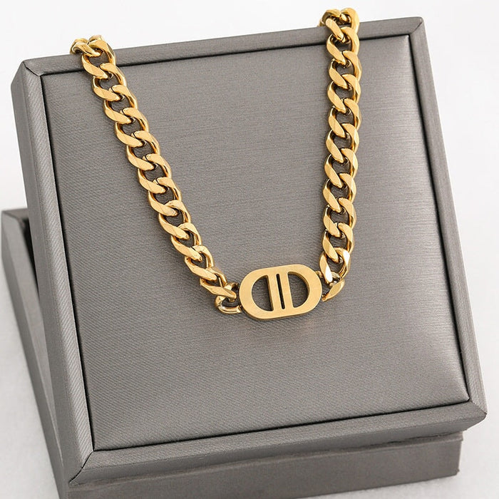 Wholesale Black Swan 18k Rose Gold Titanium Steel Necklace(F)JDC-NE-Kucai010 necklaces 酷彩 Wholesale Jewelry JoyasDeChina Joyas De China