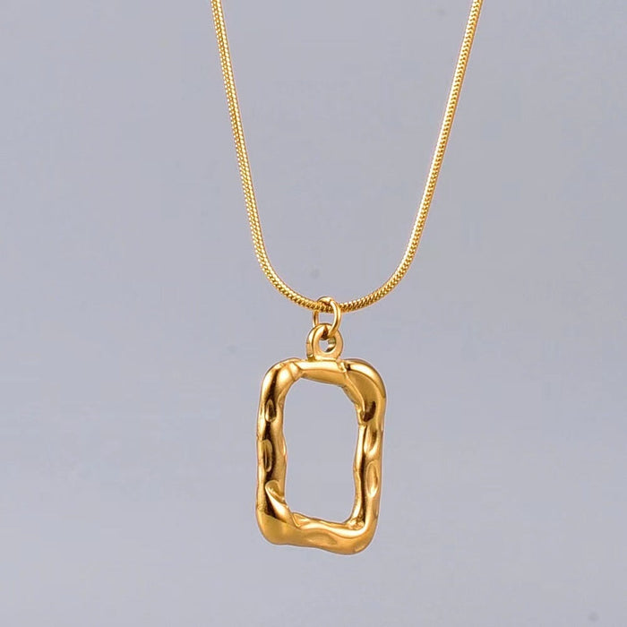 Wholesale Black Swan 18k Rose Gold Titanium Steel Necklace(F)JDC-NE-Kucai010 necklaces 酷彩 838 square ring necklace Wholesale Jewelry JoyasDeChina Joyas De China