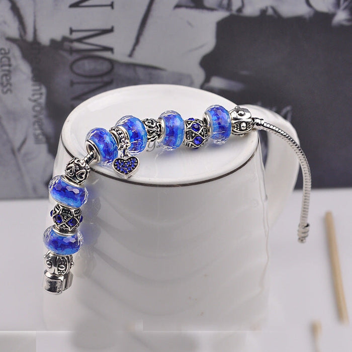 Wholesale Blue Crystal Bracelet MOQ≥2 (F)JDC-BT-WUAI005 Bracelet 妩艾 18cm MOQ2 Wholesale Jewelry JoyasDeChina Joyas De China