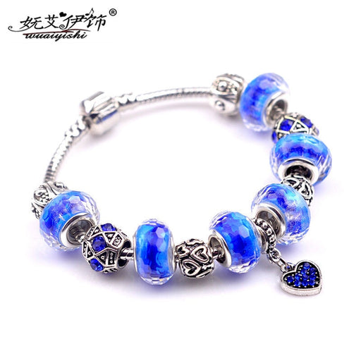 Wholesale Blue Crystal Bracelet MOQ≥2 (F)JDC-BT-WUAI005 Bracelet 妩艾 Wholesale Jewelry JoyasDeChina Joyas De China