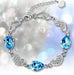 Wholesale Blue Crystal Copper Silver Plated Bracelet JDC-BT-Ffei006 Bracelet 菲菲 Wholesale Jewelry JoyasDeChina Joyas De China