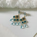 Wholesale blue crystal tassel metal earrings JDC-ES-JW017 Earrings 佳伟 Wholesale Jewelry JoyasDeChina Joyas De China