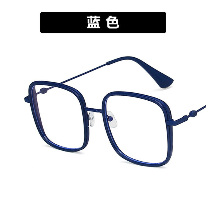 Wholesale Blue Light Blocking Metal Square Glasses Frames JDC-SG-PLS018 Sunglasses 普琳丝 blue / Wholesale Jewelry JoyasDeChina Joyas De China