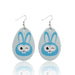 Wholesale blue pu leather earrings JDC-ES-ZL015 Earrings 钻拉 10 Wholesale Jewelry JoyasDeChina Joyas De China