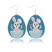 Wholesale blue pu leather earrings JDC-ES-ZL015 Earrings 钻拉 11 Wholesale Jewelry JoyasDeChina Joyas De China