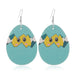 Wholesale blue pu leather earrings JDC-ES-ZL015 Earrings 钻拉 5 Wholesale Jewelry JoyasDeChina Joyas De China