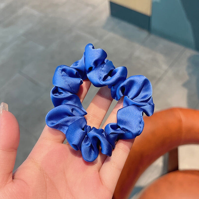 Wholesale blue silk hair ring JDC-HS-h412 Hair Scrunchies 妙德 1 Wholesale Jewelry JoyasDeChina Joyas De China
