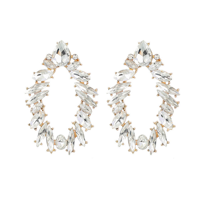 Wholesale bohemian style alloy rhinestone earrings JDC-ES-JL916 Earrings 氿乐 white Wholesale Jewelry JoyasDeChina Joyas De China