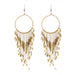 Wholesale Boho Copper Silk Rice Beads Tassel Earrings JDC-ES-Duoh001 Earrings 朵涵 D Wholesale Jewelry JoyasDeChina Joyas De China