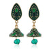 Wholesale Boho Zinc Alloy Rhinestone Earrings JDC-ES-Duoh003 Earrings 朵涵 green Wholesale Jewelry JoyasDeChina Joyas De China