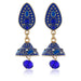 Wholesale Boho Zinc Alloy Rhinestone Earrings JDC-ES-Duoh003 Earrings 朵涵 royal blue Wholesale Jewelry JoyasDeChina Joyas De China