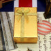 Wholesale Bow Cardboard Sponge Flannel Jewelry Box JDC-JP-Fuyong011 Jewelry packaging 福永 gold 5*8*2.5cm Wholesale Jewelry JoyasDeChina Joyas De China