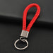 Wholesale Braided Leather Cord Car Metal Lanyard Keychain MOQ≥2 JDC-KC-XinS001 Keychains 新尚 Gunmetal Ring red OPP bag Wholesale Jewelry JoyasDeChina Joyas De China